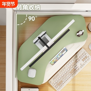 转角电脑增高架办公室桌面三角形收纳架台式显示器工位拐角置物架