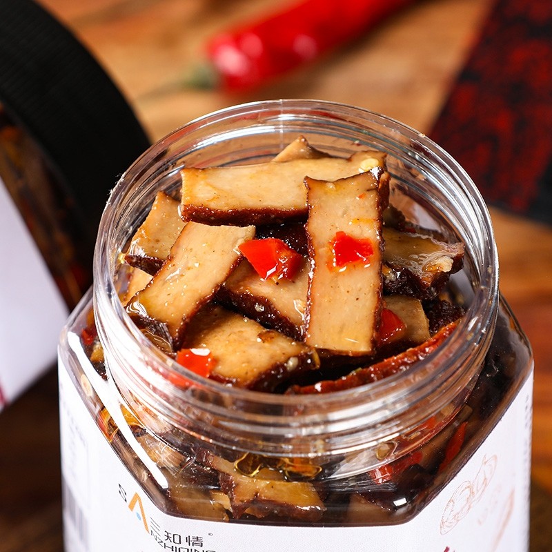 三知情招牌香辣香干湖南特产豆腐麻辣武冈卤香干咸菜下饭菜罐装