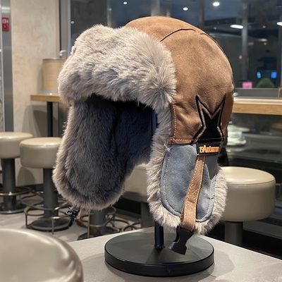 雷锋帽男女冬季加绒加厚保暖骑行护耳帽东北户外防风滑雪飞行员帽