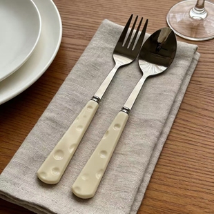 【一把】轻奢高档不锈钢牛排餐盘西餐勺勺子