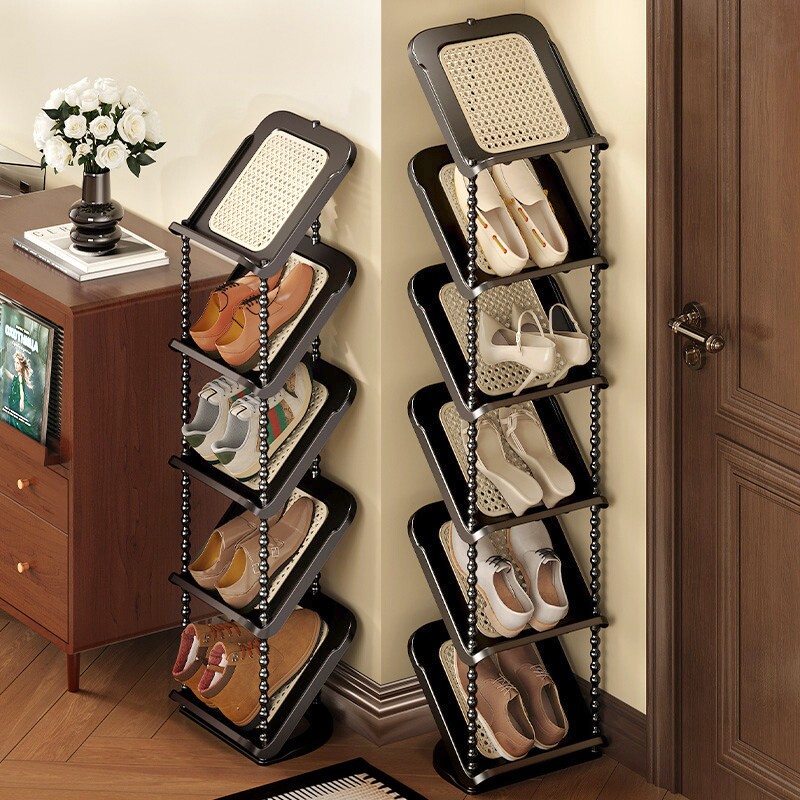 鞋架多层家用小窄入户门口不占空间中古风小型鞋柜收纳鞋子简易