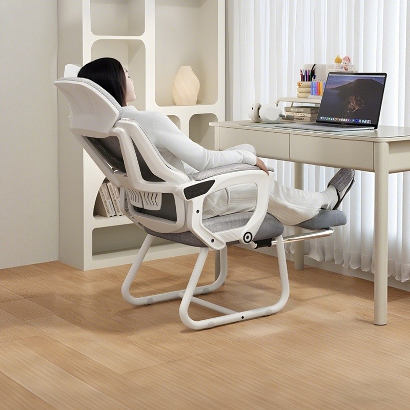 电脑椅午睡办公椅两用人体工学椅子可躺平座椅家用舒适久坐弓形椅