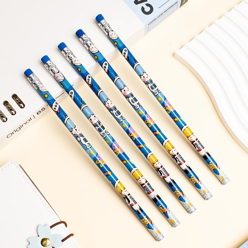 【5支】蓝色卡通铅笔