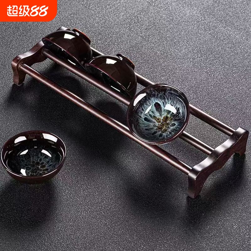 茶杯收纳架架子茶具简易茶桌晾杯架沥水架桌面置物架功夫茶道配件