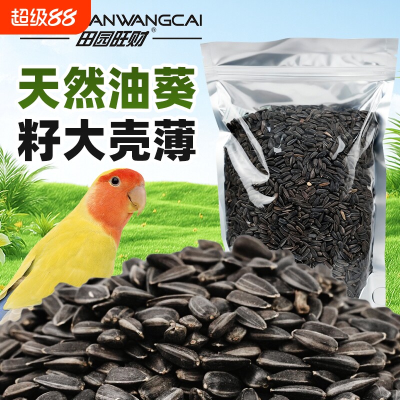 鹦鹉鸟粮饲料新油葵黑珍珠黑瓜子玄凤牡丹专用八哥画眉文鸟零食图片