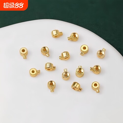 定位珠收尾扣diy穿珍珠项链扣头配件手链串珠固定夹扣材料收尾扣