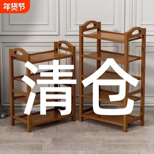 家用鞋架子多层门口入户门新款2025爆款实木用室内鞋柜楠竹简易