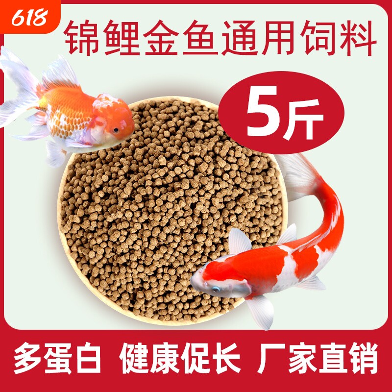 鱼食锦鲤鱼饲料金鱼专用小颗粒草金兰寿通用鱼粮观赏鱼鱼料大颗粒