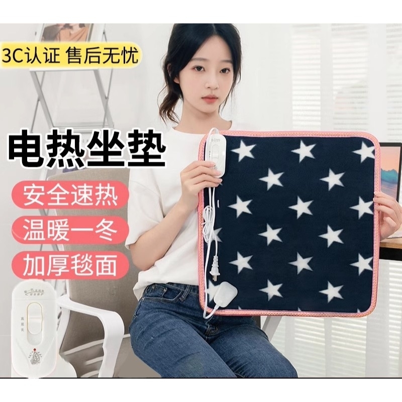 加热电褥子坐垫电热坐垫办公室取暖神器座椅垫小型电热毯插电暖垫