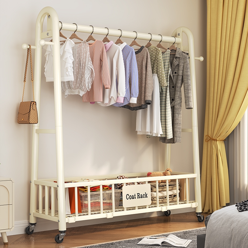 衣帽架落地卧室家用房间挂衣架置物晾衣架简易移动收纳挂衣服架子