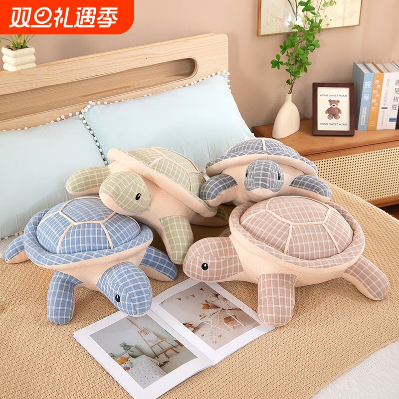 可爱绿色小乌龟毛绒玩具公仔海龟布娃娃女生睡觉床头靠枕毛绒玩偶