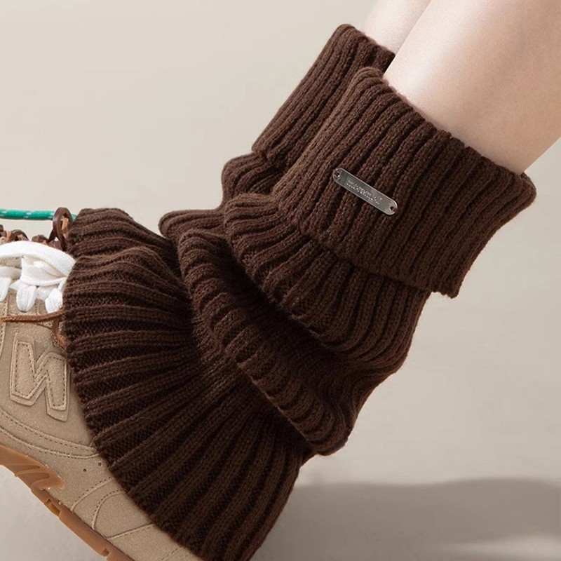 加厚针织袜套堆堆袜子女秋冬腿套保暖运动小腿袜配雪地靴羊毛长袜