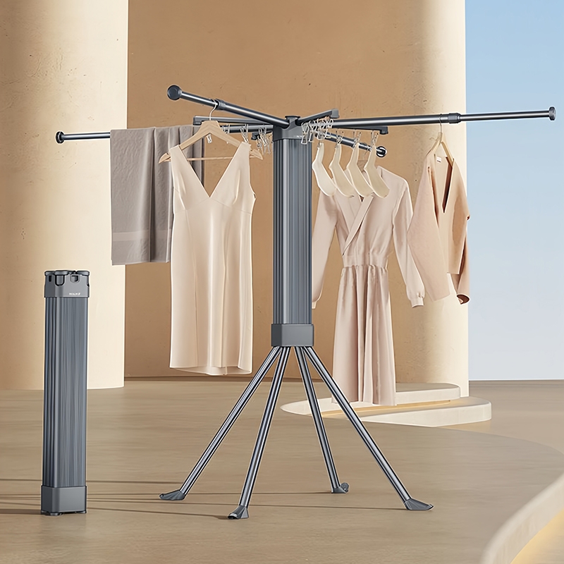 折叠伸缩收纳魔方晾衣架旧典多层
