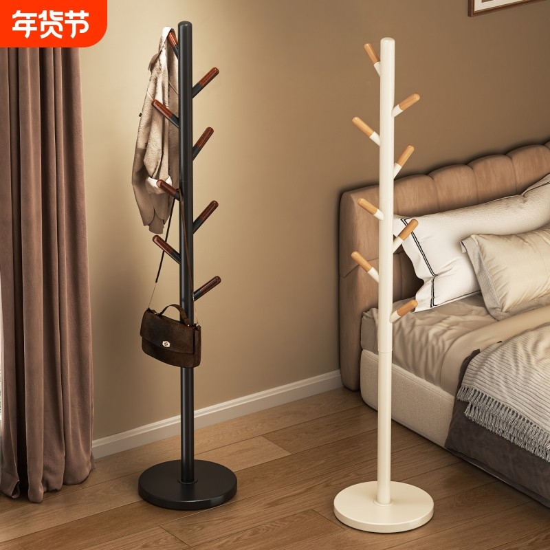 实木挂衣架落地卧室落地家用衣服置物架收纳衣杆宿舍床边衣帽包架,住宅家具,衣帽架,淘宝优惠券,粉丝福利购,淘宝优惠卷