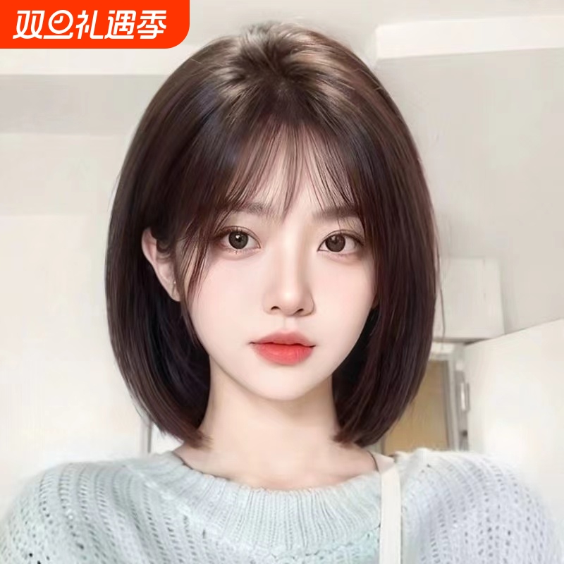 真人发波波头假发套|万人加购