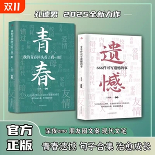 事孔德男2025新作句子文案治愈成长记录W正版 青春回头看了我一眼666件可写遗憾 有趣值得 我 抖音同款