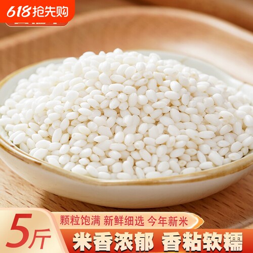 长粒糯米新货新米当季新货包白粽专用新鲜粘籼米五谷杂粮500g