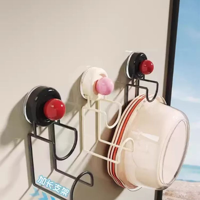 吸盘脸盆卫生间收纳架置物架盆子挂钩浴室挂架免打孔脸盆架承重