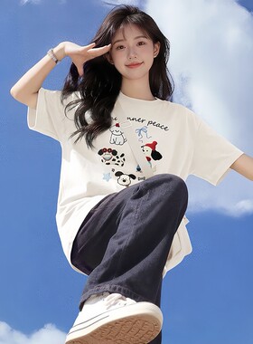 回力短袖t恤女2026新款夏季纯棉半袖冰丝宽松运动白色速干红色
