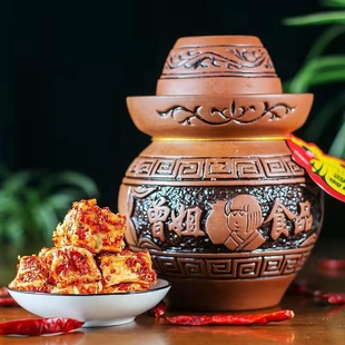 曾姐豆腐乳霉豆腐湖南特产香辣腐乳农家手工下饭菜1000g麻辣坛装