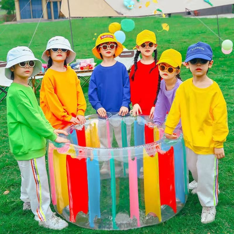 多巴胺啦啦队儿童演出服糖果色卫衣幼儿园表演小学生秋季运动会