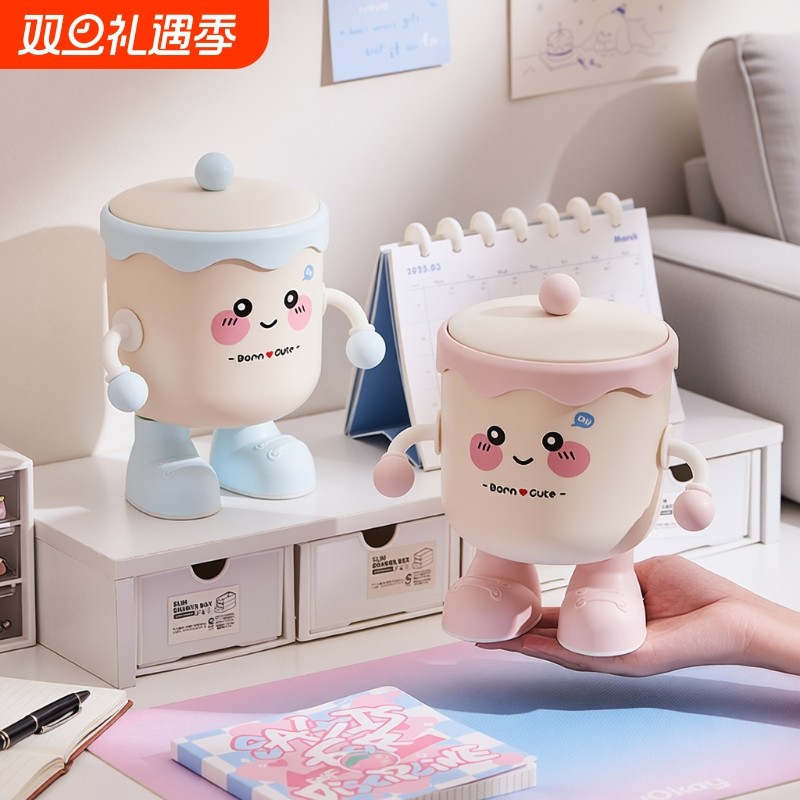 桌面垃圾桶小号可爱迷你家用儿童书桌办公室桌上床上床头纸篓带盖