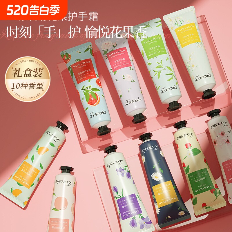 正彩护手霜滋润保湿秋冬10种礼盒装玫瑰礼品小苍兰樱花补水公司