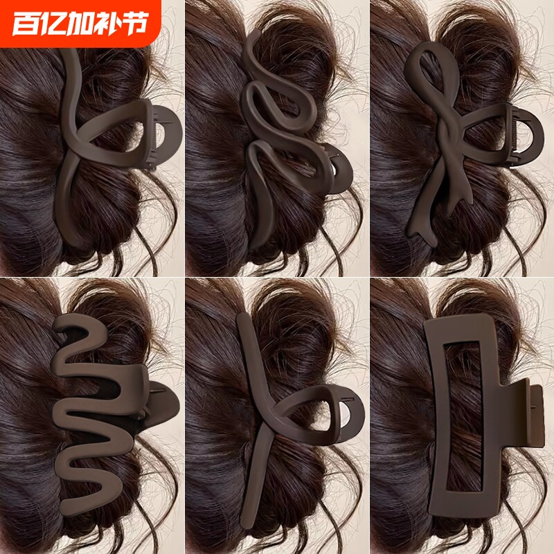 抓夹女2025年新款发夹后脑勺大号发量多鲨鱼夹子发卡头饰高级感