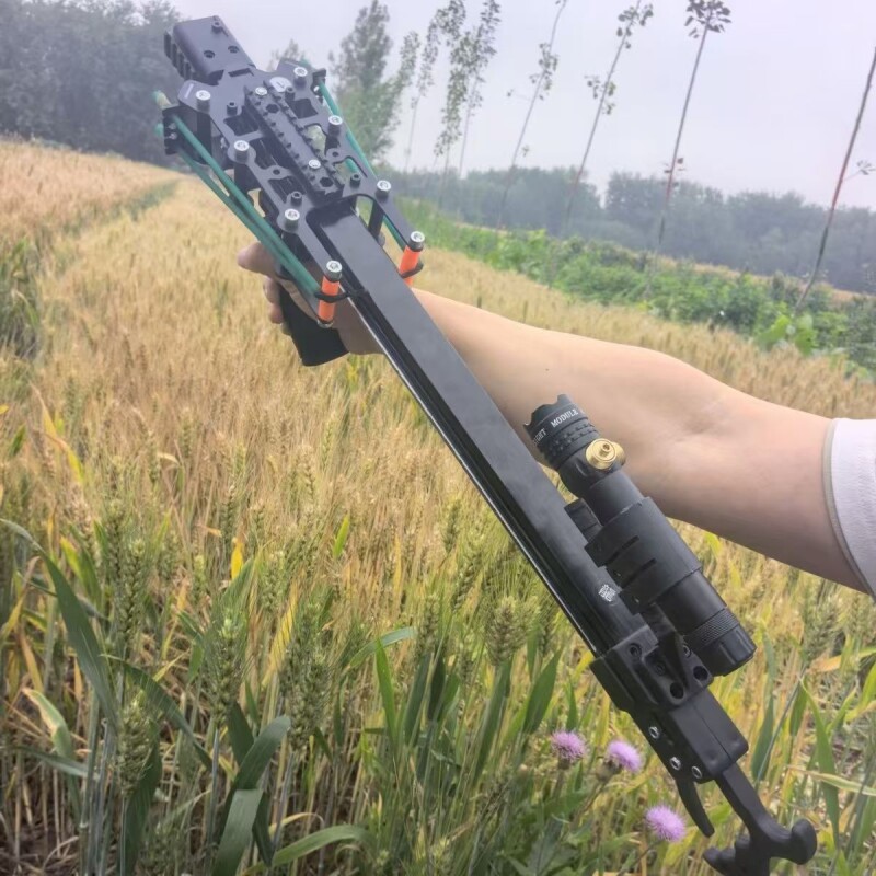 闪龙户外健身器材新三代两用复合弹弓圆扁皮小巧轻便连发精准稳定图片