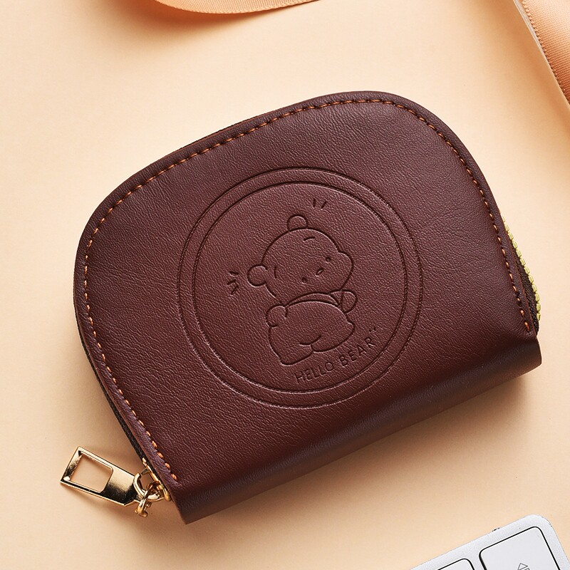 2025新款卡包女轻薄小巧可爱复古拉链卡套学生零钱包二合一小钱包