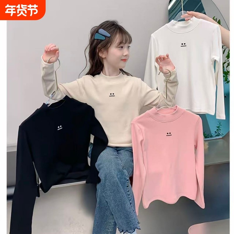 女童德绒打底衫2025秋冬新款儿童内搭中大童半高领加厚上衣潮贴,童装/婴儿装/亲子装,T恤,淘宝优惠券,粉丝福利购,淘宝优惠卷