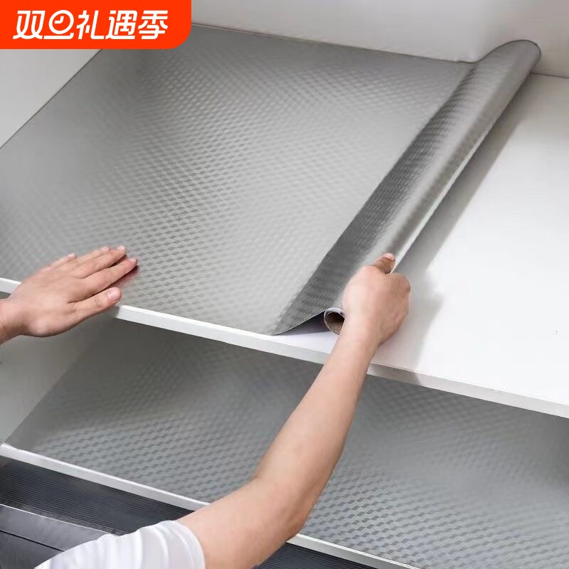 加厚厨房防油贴纸耐高温灶台墙纸防水防潮自粘厨柜贴膜铝箔锡箔纸
