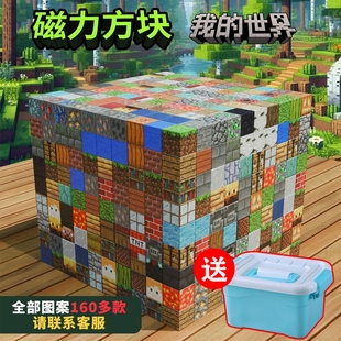 玩具男女孩 方块磁力片模型儿童益智拼装 2024磁力我 积木世界新款