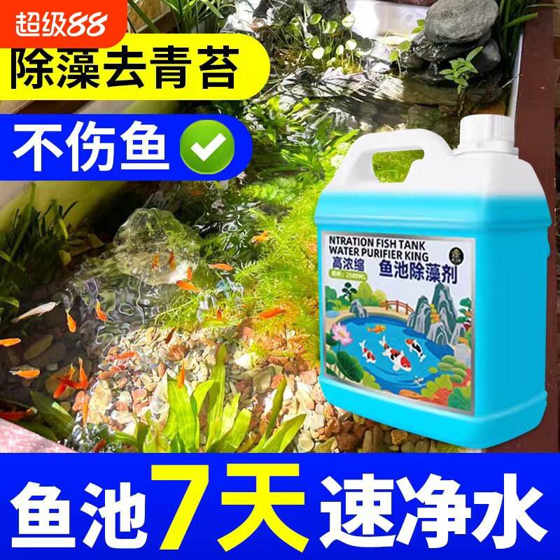 室外鱼池除藻剂净化绿藻青苔绿水黑水清洁消毒杀菌除臭庭院净水剂