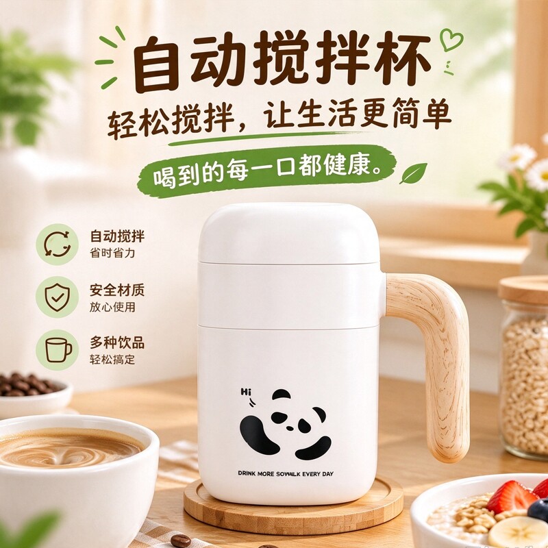 创意简约自动搅拌杯充电无线电动磁力旋转懒人咖啡水杯实用礼品