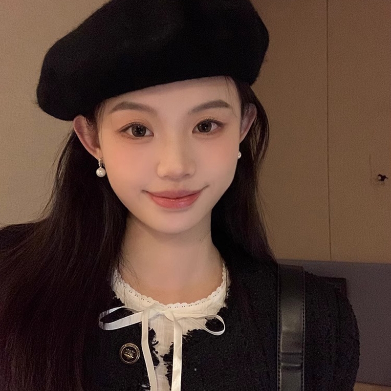 温柔独特闪锆珍珠耳环女2025新款爆款百搭耳饰女高级感耳钉耳夹