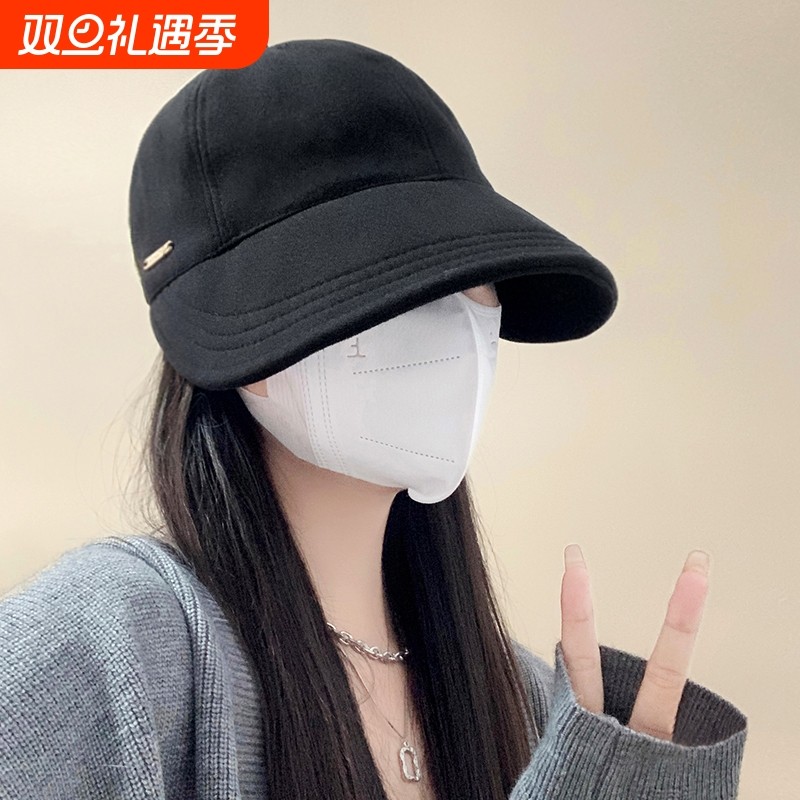 赵露思同款帽子女秋冬渔夫帽大头围大脸圆脸适合百搭显脸小鸭舌帽