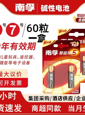 南孚电池5号和7号碱性遥控器电池