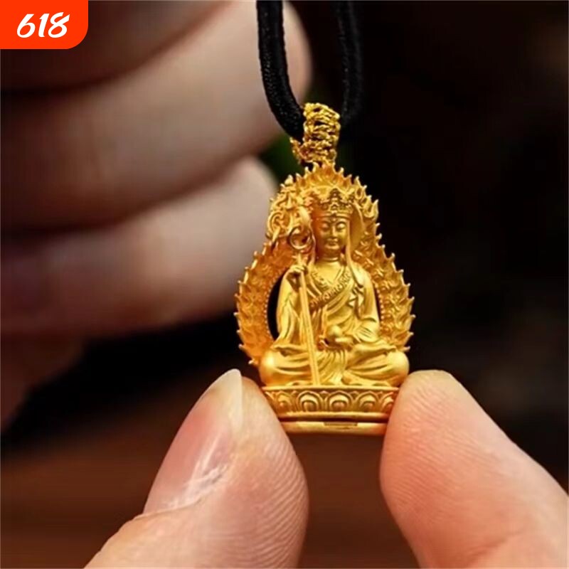 南无大愿地藏王菩萨随身小金佛吊坠寓意好物本命年项链