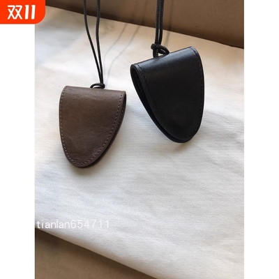 ~全纯手工100%小羊皮植绒挂件眼镜夹挂脖卡包小物件棕色红色黑色