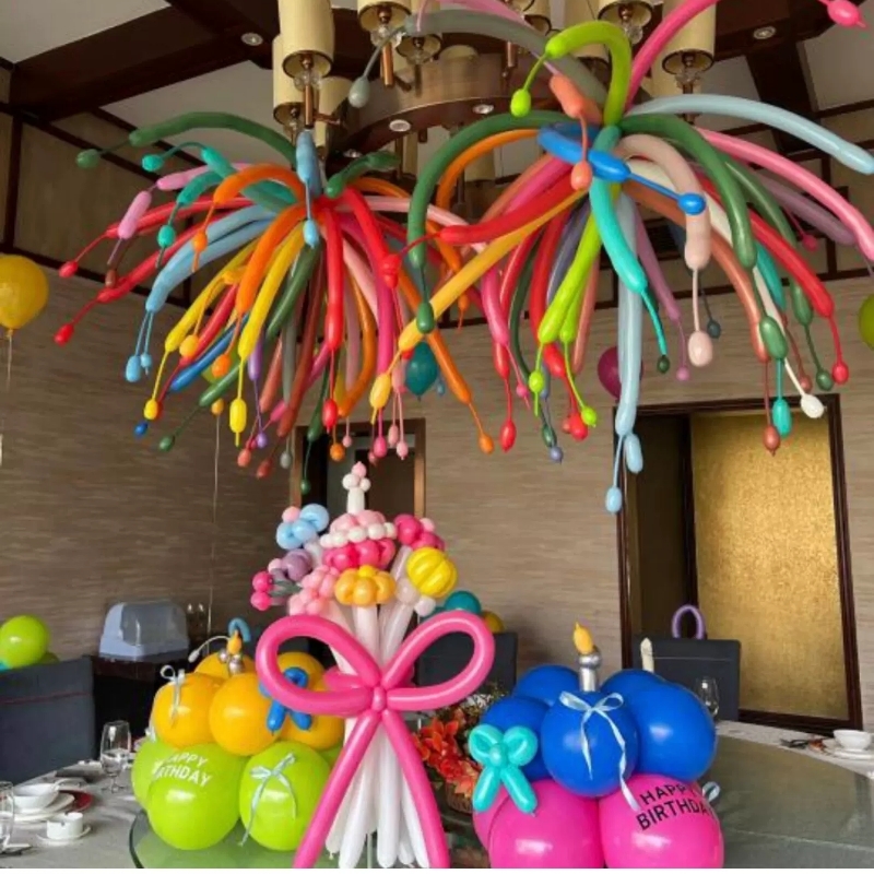 100支加厚260魔术儿童马卡龙长条造型装饰气球花束乳胶防爆室内