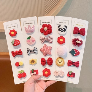 儿童婴儿汗毛夹宝宝可爱不伤发发卡发量少胎毛发夹女童发饰刘海夹