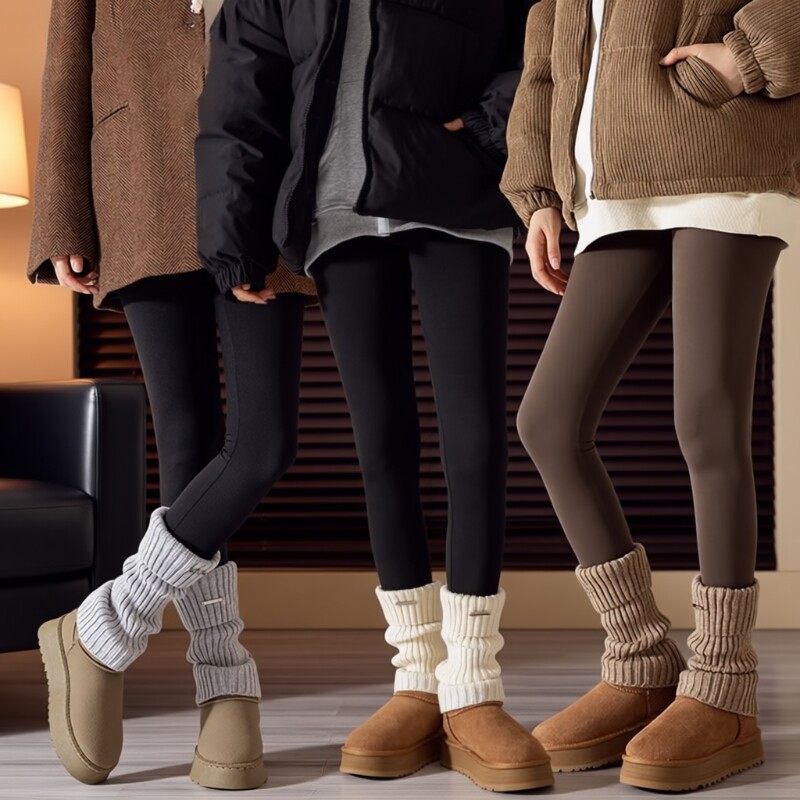 加厚针织袜套羊毛堆堆袜子女秋冬季腿套保暖运动小腿袜雪地靴长袜