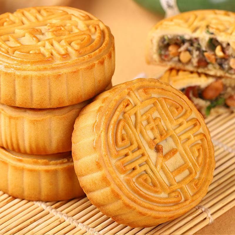老式月饼糕点零食传统手工中秋五仁月饼40g左右广式