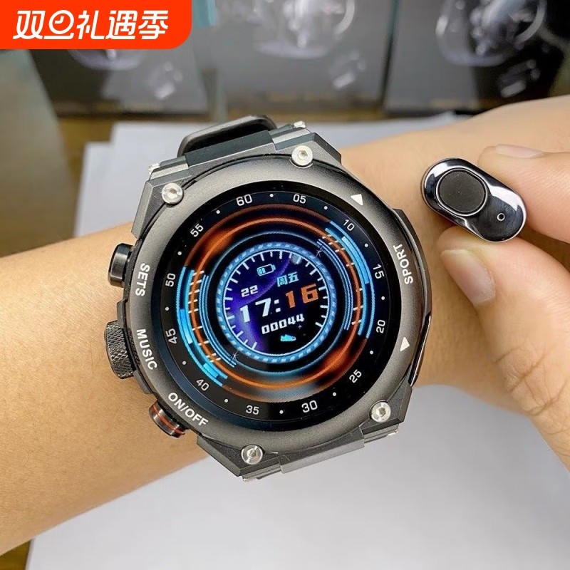 旭利盛智能手表耳机体温心率血压血氧二合一蓝牙通话多运动模式音乐手