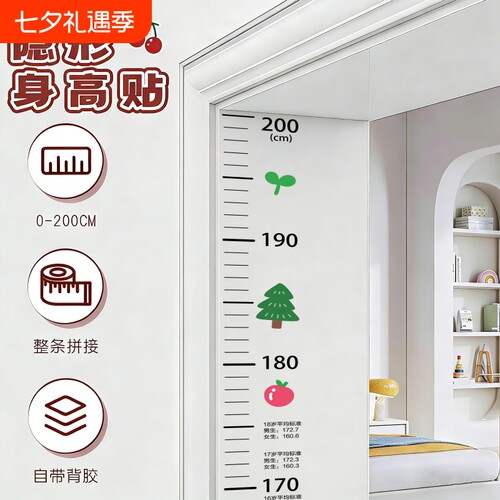 【源头工厂】卡通身高测量墙贴