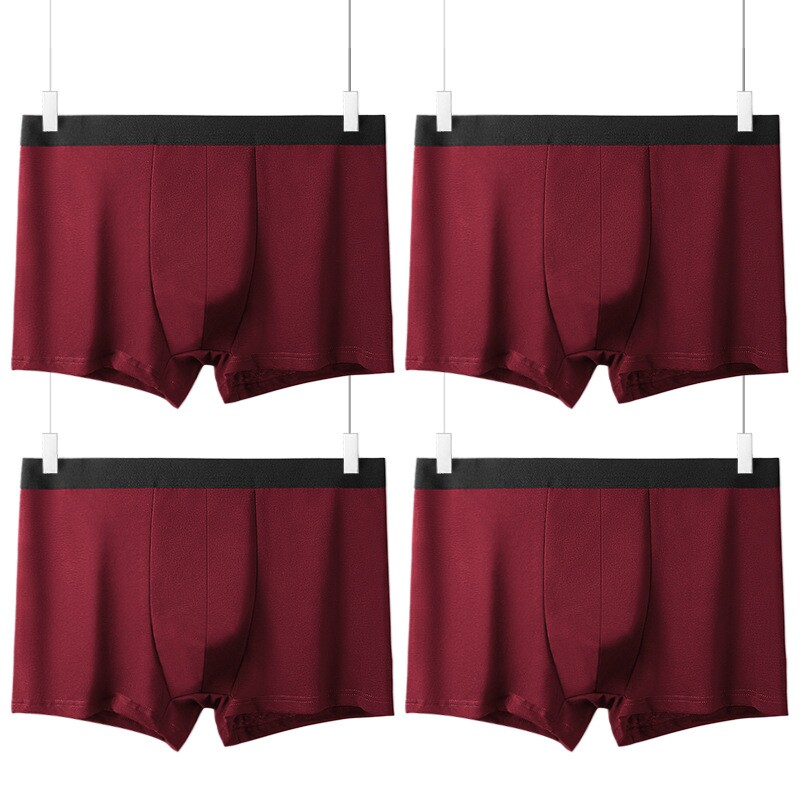 男士棉内裤男运动平角裤棉大码四角短裤透气男生裤衩底裤头潮