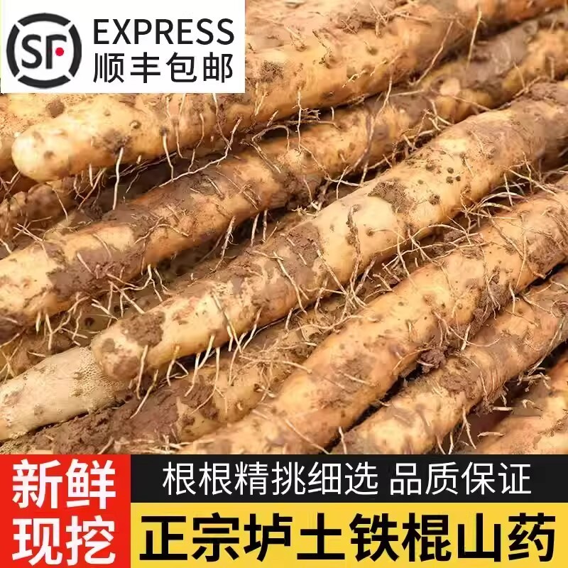 正宗河南焦作特产温县铁棍山药铁杆怀山新鲜淮山片面粉糯5斤包邮