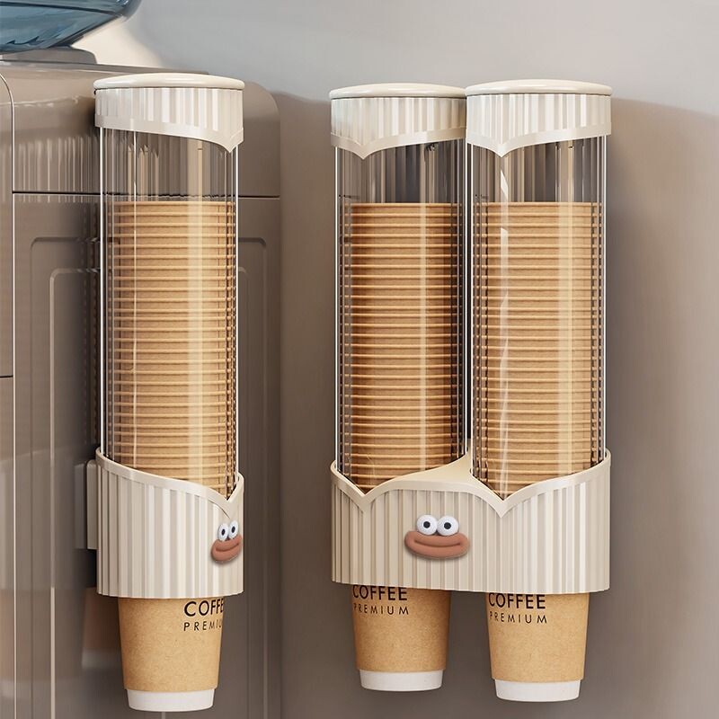 一次性杯子取杯器壁挂式饮水机旁高级放纸杯架水杯收纳置物架轻奢