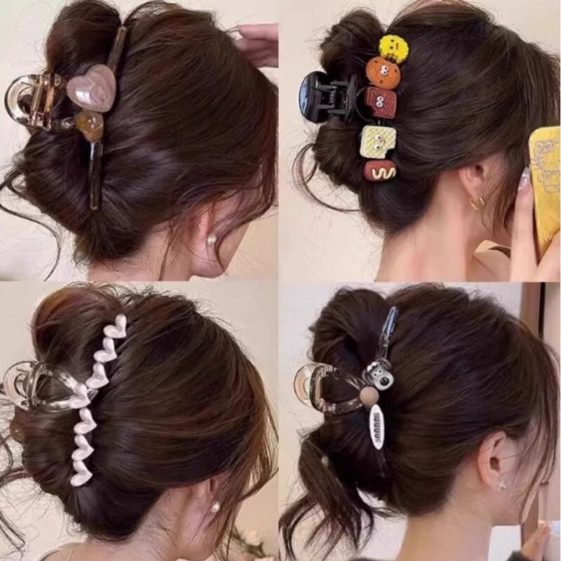 气质抓夹大号发量多2026新款发夹女后脑勺鲨鱼夹高级感头饰黑色